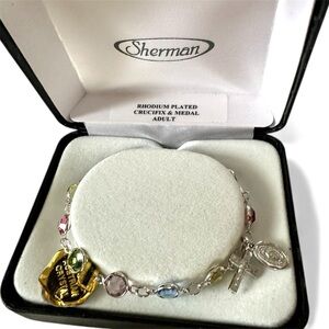 Silver and Multicolor Charm Bracelet